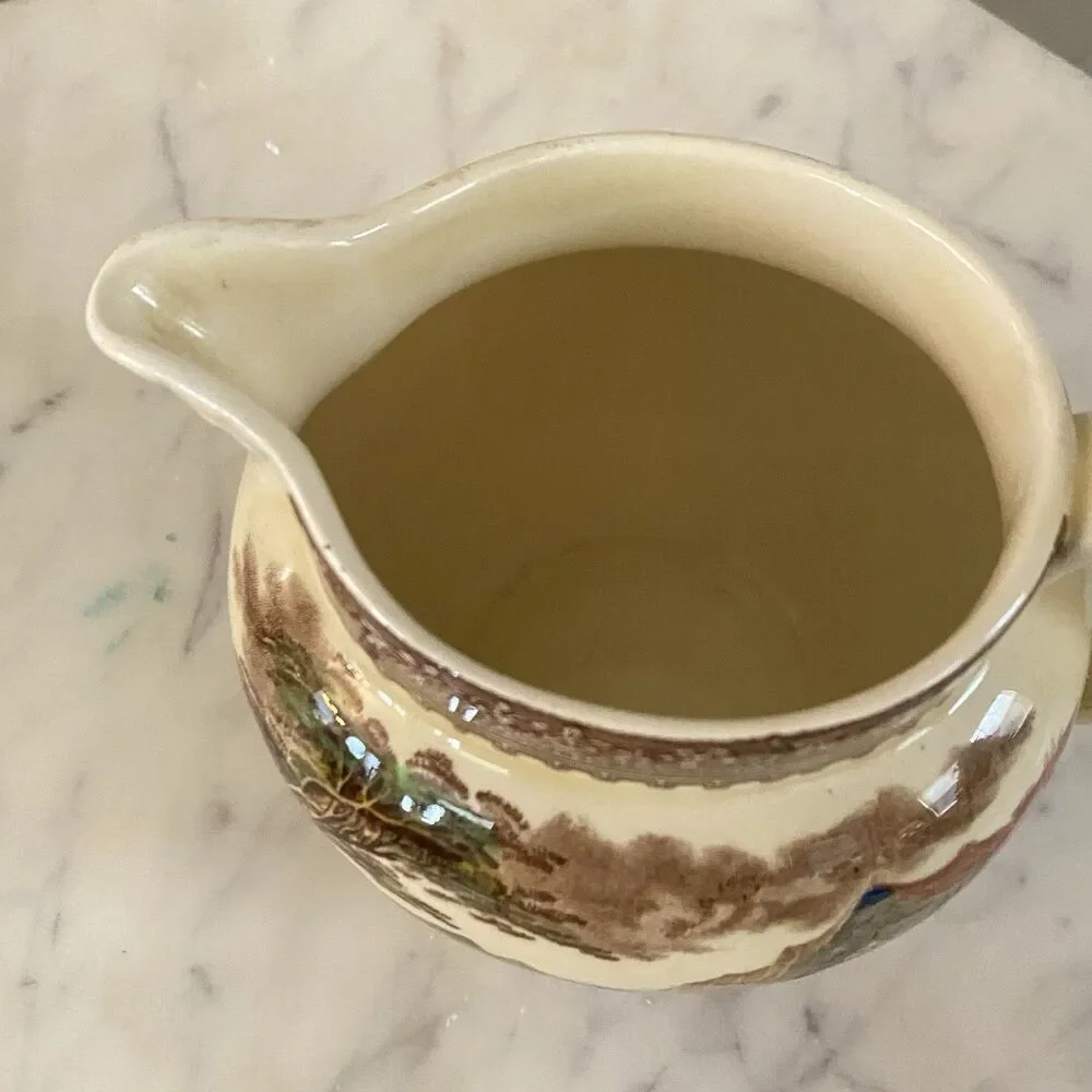 RARE ANTIQUE ROYAL STAFFORDSHIRE JENNY LIND C.M.&S. CREAMER 4-1/2